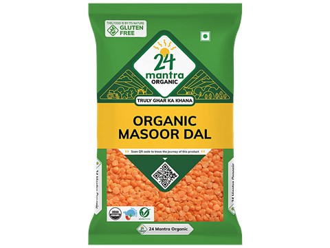 24 Mantra Organic Masoor Dal, 500 g