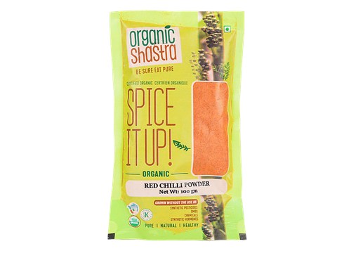 Organic Shastra RedChilliPowder, 100 g