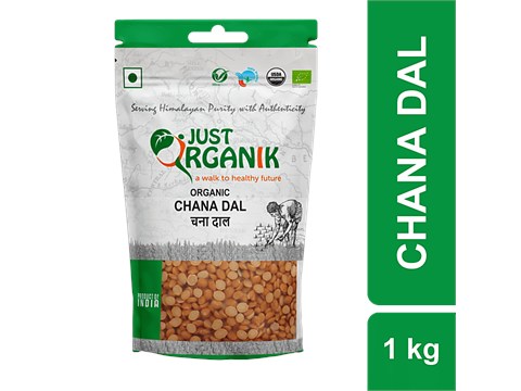 Just Organik Chana Dal, 1 kg
