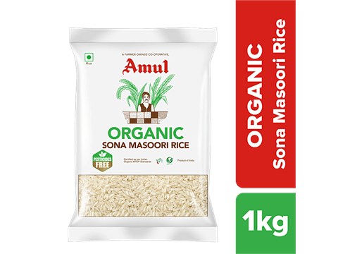 Amul Organic Sona Masoori Rice, 1 kg