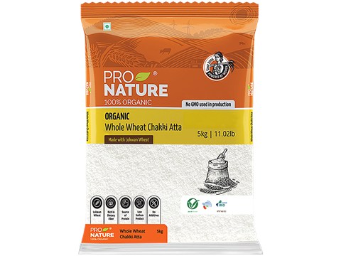 Pro Nature Organic Atta - Whole Wheat, 5 kg