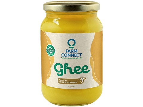 Farm Connect Ghee - Authentic Traditional Style, Rich In Calcium, Healthy, 500 ml