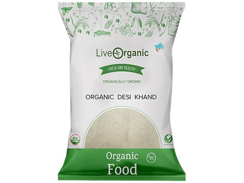Live Organic Desi Khand - Natural, Fresh & Healthy, 500 g