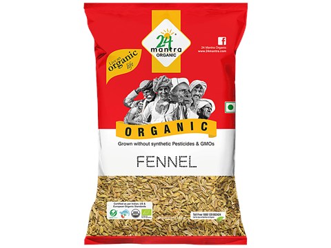 24 Mantra Organic Fennel Saunf, 100 g