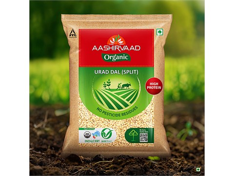 Aashirvaad Nature's Super Foods Organic Urad Dal Split/Uddina Bele, 500 g