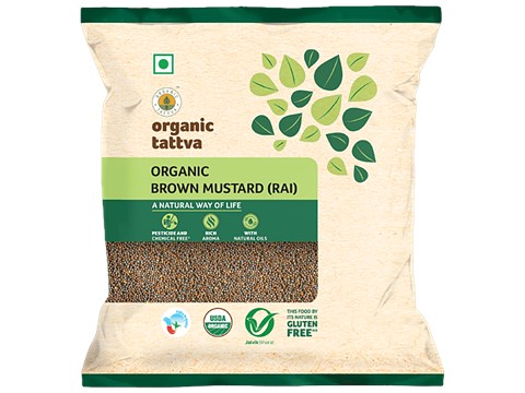 Organic Tattva Organic Seeds - Brown Mustard/Sasive, 100 g