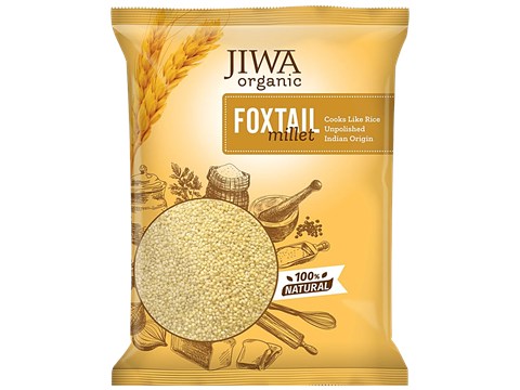 Jiwa Organic Foxtail Millet - Natural & Gluten Free, Unpolished, 1 kg
