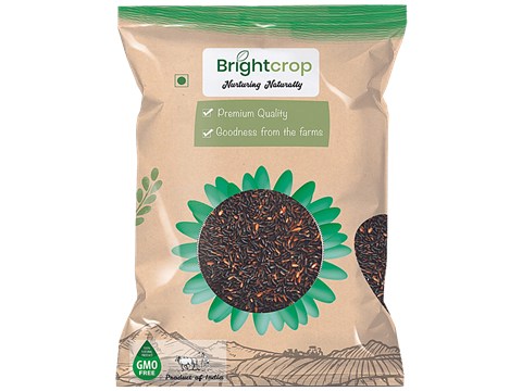 Brightcrop Chak Hao Black Rice - Gluten-Free, Nutty Taste, Easy To Digest, 1 kg