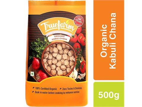 Truefarm Organic Kabuli Chana - Nutritious, 500 g