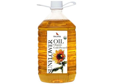 Daana Organic Oil - Sunflower, Cold Pressed, Single Origin, 5 L