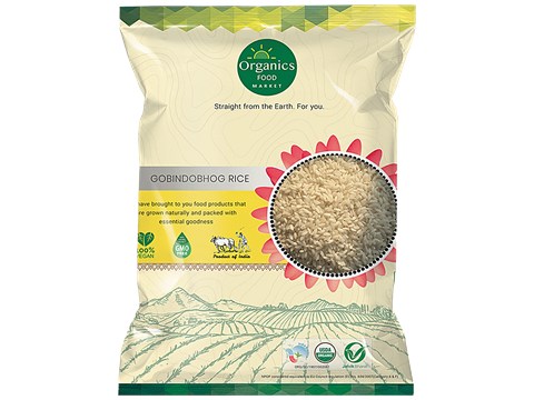 Organics Food Market Gobindobhog Rice - Pleasant Aroma, Used To Make Sweet Dishes, 5 kg
