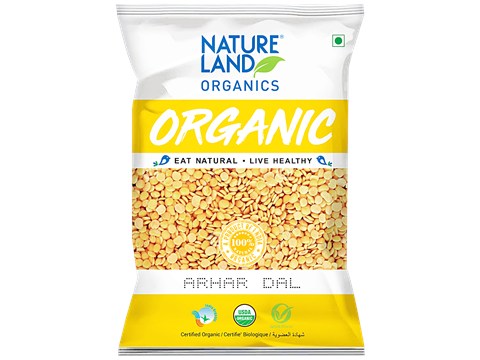Natureland Organics Arhar Dal, 500 g