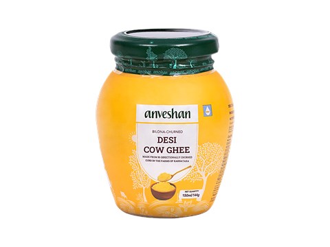 Anveshan Bilona-Churned Desi Cow Ghee, 150 ml