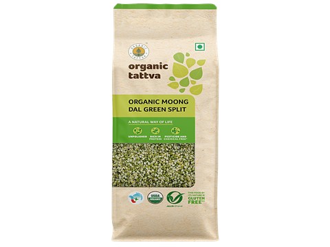 Organic Tattva Organic Moong Dal/Hesaru Bele - Green Split, 500 g