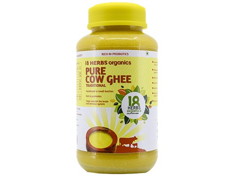 18 Herbs Organics Pure Cow Ghee/Tuppa, 500 ml