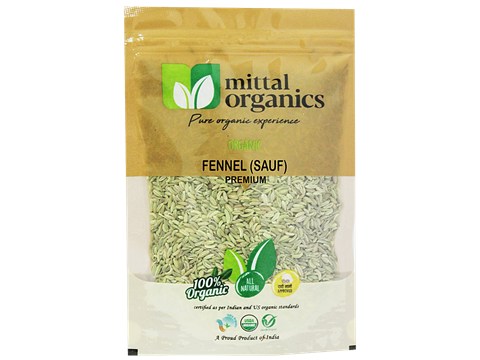 Mittal Organics Fennel/Sauf - Premium, 500 g