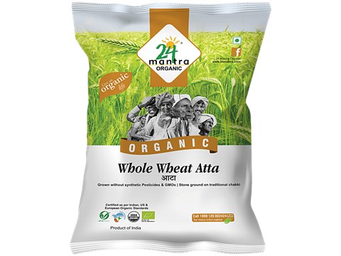 24 Mantra Organic Whole Wheat Atta, 10 kg