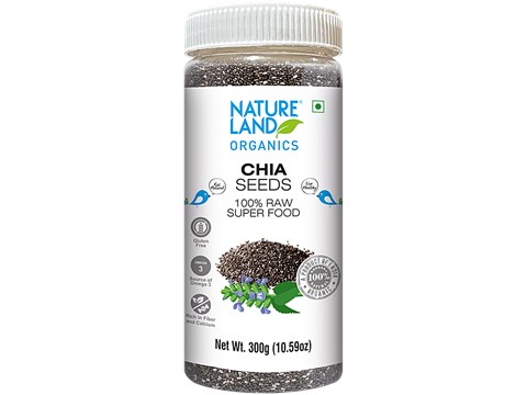 Natureland Organics Chia Seeds Raw, 300 g