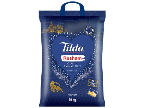Tilda Resham Classic Basmati Rice - Long-Grained, Aromatic, 10 kg