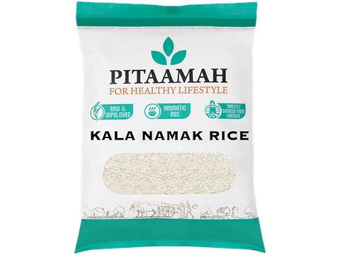 Pitaamah Kala Namak Rice - Raw/Unpolished & Aromatic, 1 kg