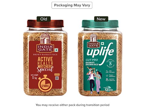 India Gate Brown Basmati Rice/Basmati Akki - 12 Minute Active Health Special, 1 kg