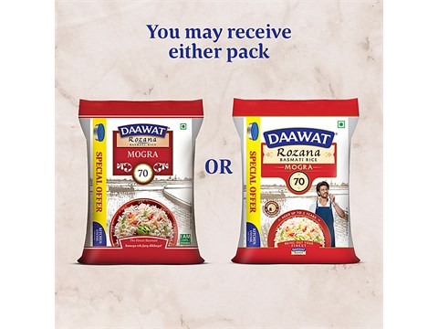 Daawat RozanaMogra 70 Basmati Rice, 10 kg
