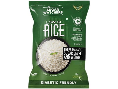 Sugar Watchers Low GI Rice, Diabetic Friendly White Rice, US FDA Registered, 1 kg