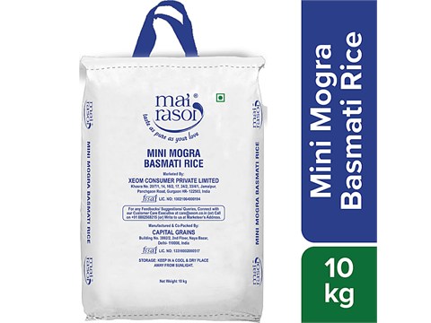 Mai Rasoi BASMATI RICE/CHAWAL, MINI MOGRA, BROKEN/TUKDA, 10 kg