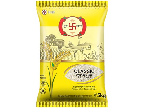 Shubh Labh Classic Pulao Special Long Grain Everyday Rice, 5 kg