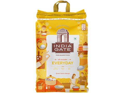 India Gate Everyday Pure Medium Grain Aged Basmati Rice, 10 kg
