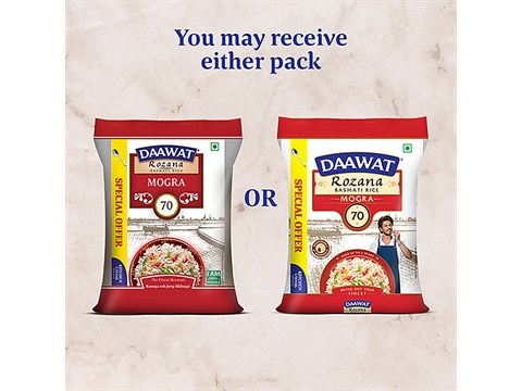 Daawat RozanaMogra 70 Basmati Rice, 5 kg