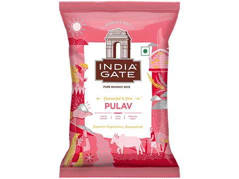 India Gate Long Grain Pure Pulav Basmati Rice, 1 kg