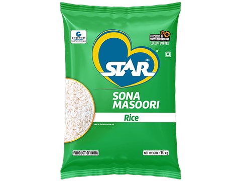 Star 555 Sona Masoori Rice, 10 kg