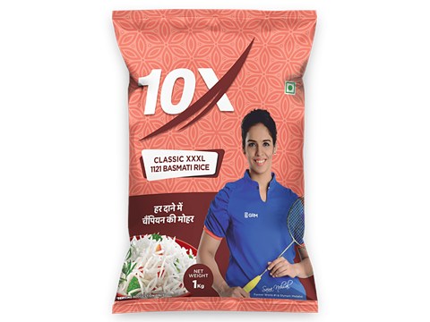 10X Classic Basmati Rice - XXXL 1121 Long Grain Low In Fat, 1 kg