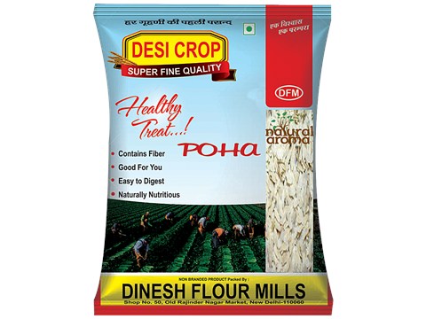 Dinesh Flour Mills Poha /Avalakki/ Rice Flakes - Contains Fibre, Easy To Digest, 500 g