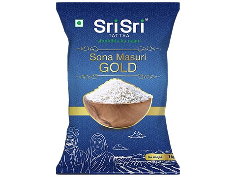 Sri Sri Tattva Sona Masuri Gold Rice - Easy To Digest, Rich Aroma & Taste, 1 kg