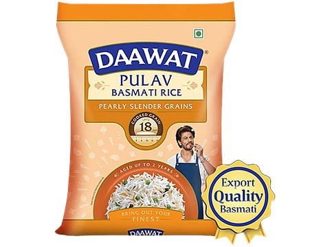 Daawat Pulav Basmati Rice, 5 kg