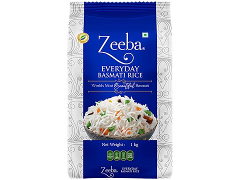 Zeeba Everyday Basmati Rice (Cooked length upto 14mm*), 1 kg