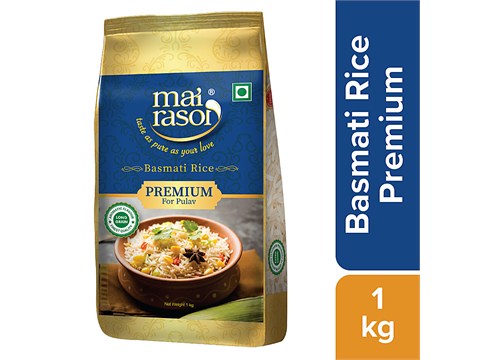 Mai Rasoi BASMATI RICE / CHAWAL - PREMIUM PULAO, SUPER LONG, 1 kg