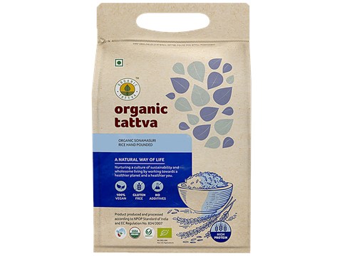 Organic Tattva Sonamasuri Hand Pounded, 5 kg