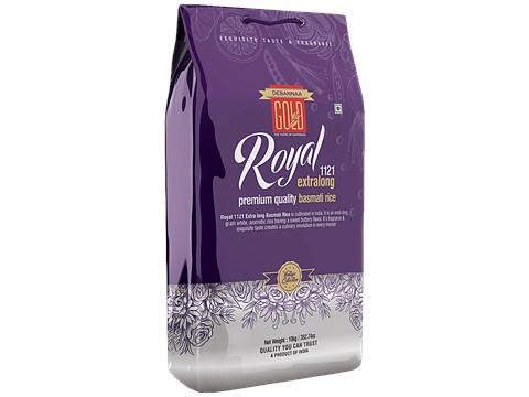 Debannaa Gold Gold Royal Basmati Rice - Extra Long, Premium Quality, High Fibre & Low GI, 10 kg