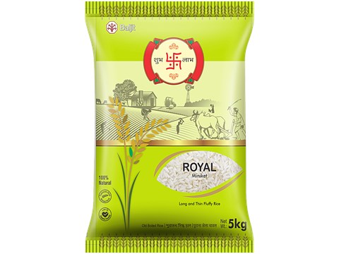 Shubh Labh Royal Miniket Long & Thin Fluffy Rice, 5 kg