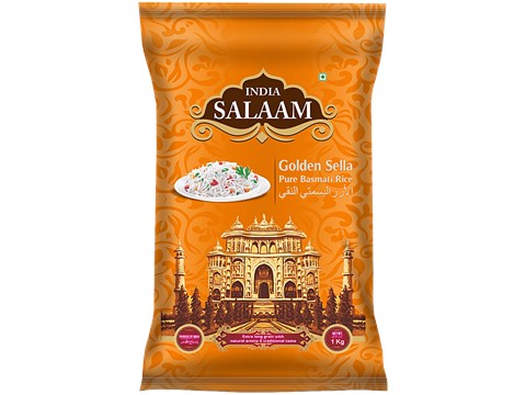 India Salaam Golden Sella Pure Basmati Rice, 1 kg