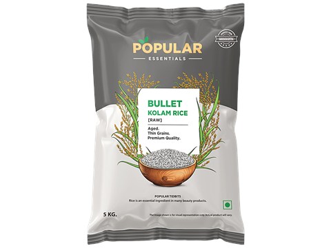 Popular Essentials Bullet Kolam Raw Rice, 5 kg