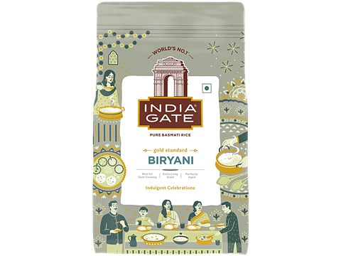 India Gate Gold Standard Pure Basmati Biryani Rice, 1 kg