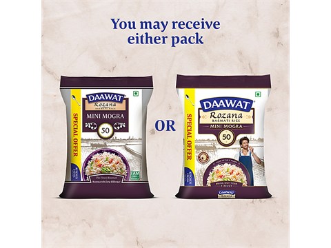 Daawat RozanaMini Mogra 50 Basmati Rice, 5 kg