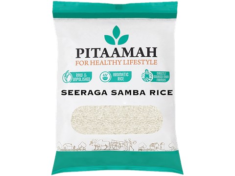 Pitaamah Seeraga Samba Rice - Raw/Unpolished & Aromatic, 1 kg
