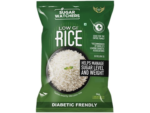Sugar Watchers Low GI 7 White Rice - Diabetic Friendly/Akki, 5 kg