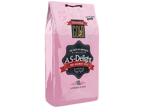 Debannaa Gold Gold AS Delight XXXL Basmati Rice - High Fibre & Low GI, 10 kg