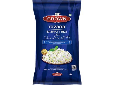 Crown Rozana Basmati Rice 1121, 1 kg